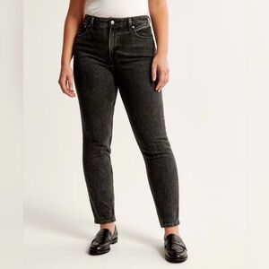 Abercrombie & Fitch High Rise faded black jeans
